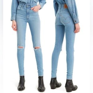 Levi’s Distressed Mile High Super Skinny Jeans 24